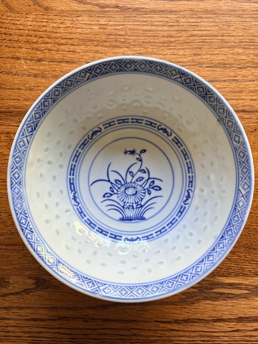 Vintage Jingdezhen Rice Grain Bowl Porcelain ~7 inches